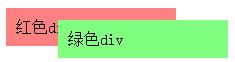 让绿色使用绝对定位效果